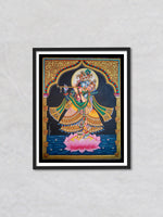 Shri Radha-Krishna, Tanjore Painting by Sanjay Tandekar