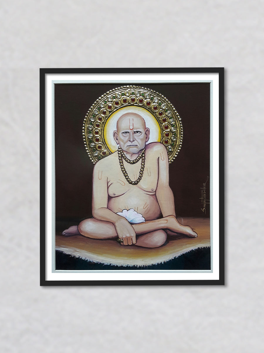 Shri Swami Samarth, Tanjore Art by Sanjay Tandekar