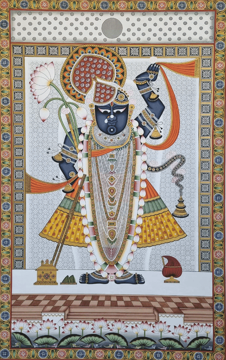 The Divine Beauty of Shrinathji: A Pichwai by Dinesh Soni Thumbnail