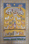 Buy Shrinath Ji with cows In Pichwai by Shehzaad Ali Sherani