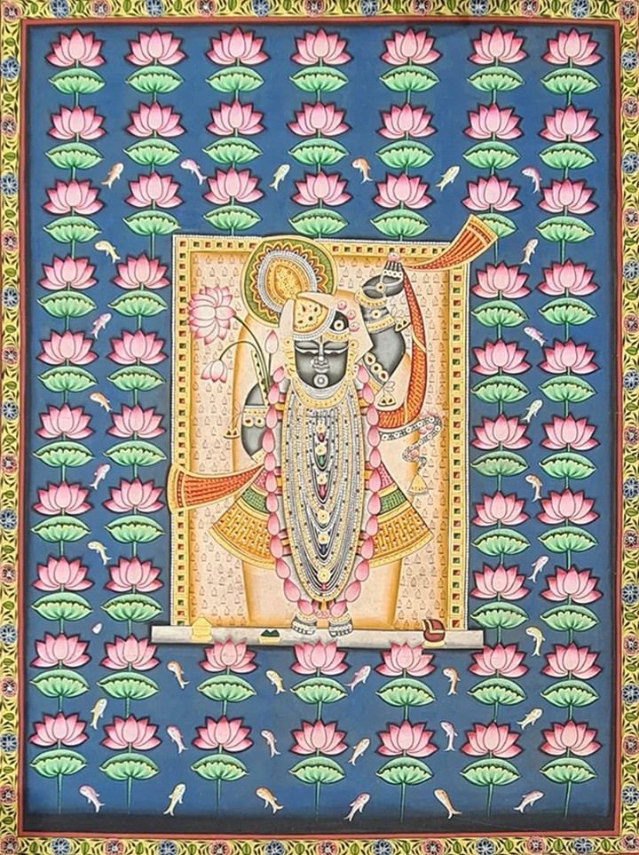 Shrinathji Pichwai Painting by Dinesh Soni Thumbnail