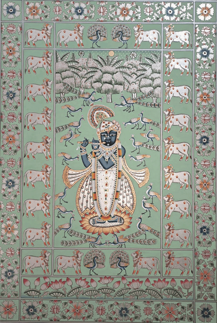 Shrinathji in Pichwai by Shehzaad Ali Sherani Thumbnail