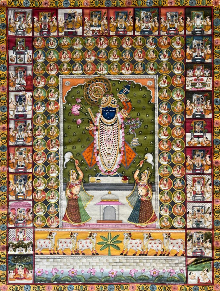 Shrinathji's Radiant Devotion: A Pichwai by Naveen Soni Thumbnail