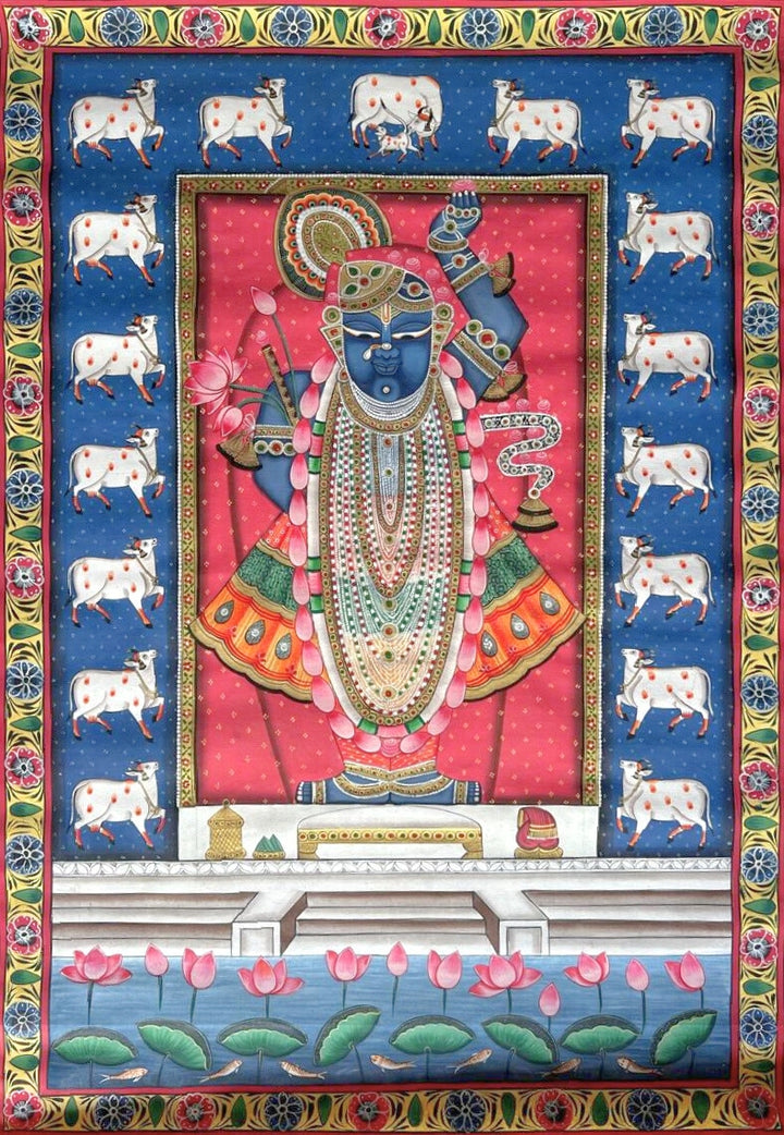 Encircled in Shrinath Ji's Devotion: A Pichwai by Naveen Soni Thumbnail