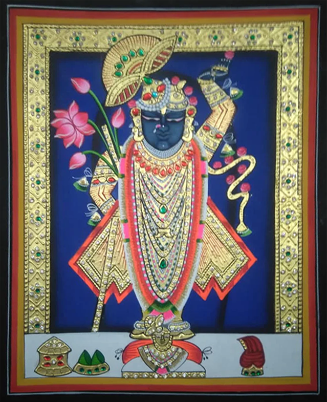 Shrinathji’s Grandeur: Pichwai painting by Jayesh Sharma Thumbnail