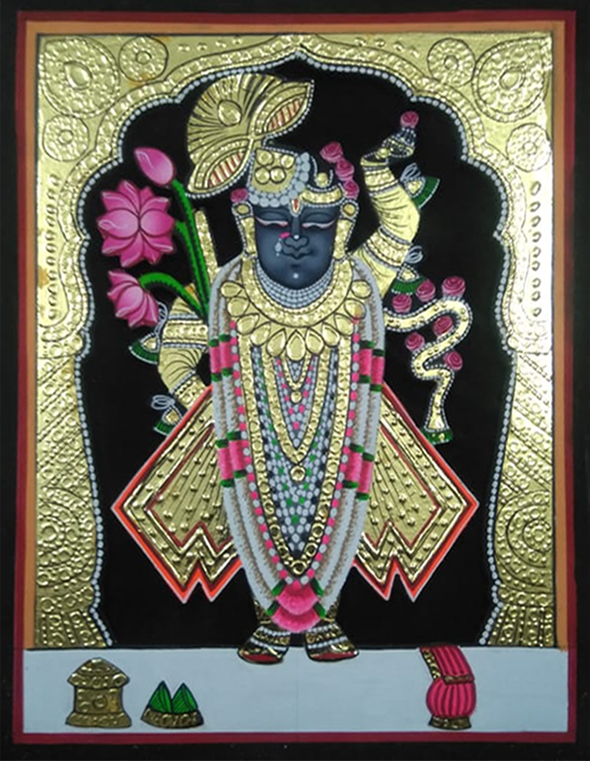 Shrinathji’s Opulence: Pichwai painting by Jayesh Sharma Thumbnail