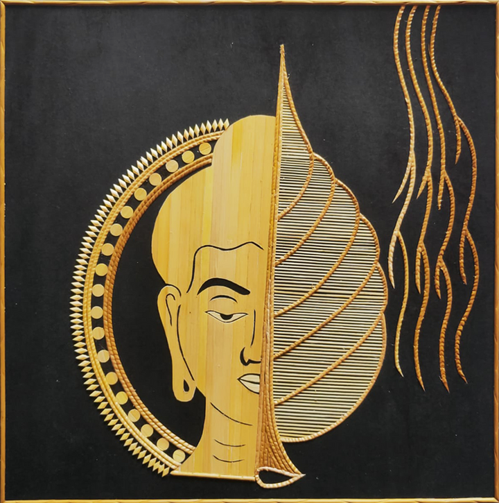 Siddhartha Gautama in Sikki Grasswork by Suraj Kumar Sahu Thumbnail