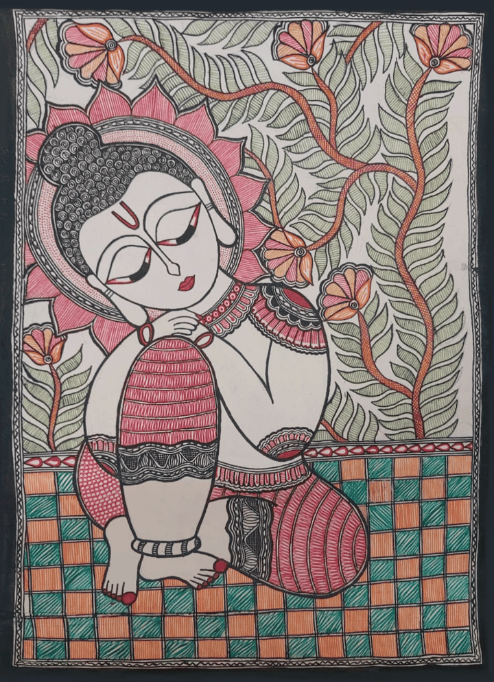 Siddhartha in Madhubani by Priti Karn Thumbnail