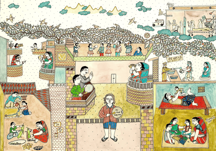 Social Harmony in Madhubani by Avinash Karn Thumbnail