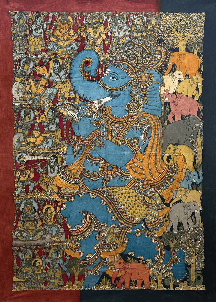 Story of Ganesha: Kalamkari Painting by Harinath.N Thumbnail