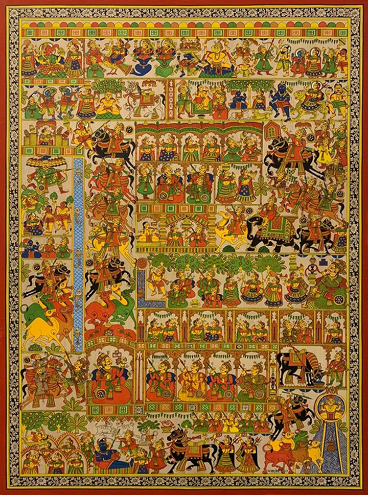 Story of Pabuji : Phad Painting by Kalyan Joshi Thumbnail