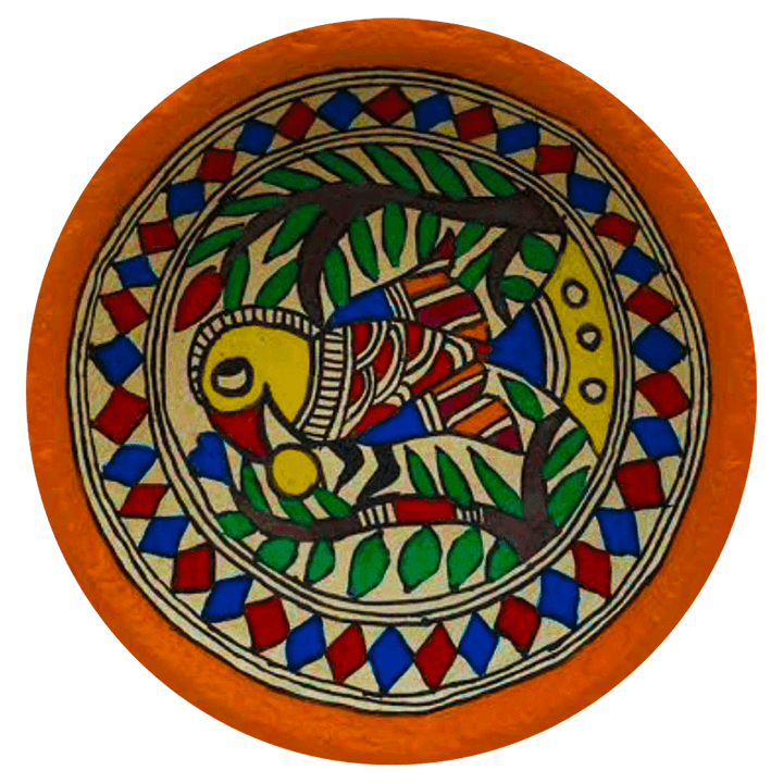 Sustaining loop of existence: Madhubani Plate by Priti Karn Thumbnail