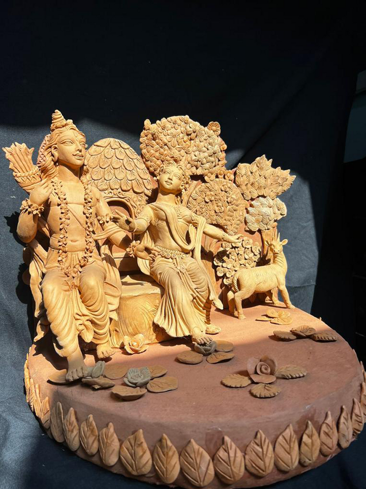 Svarn Mrigha: The Golden Deer in Terracotta by Dolon Kundu Thumbnail