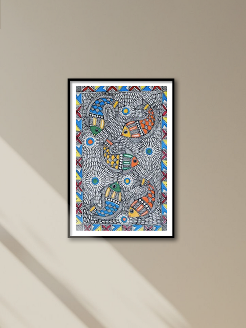Shop Swirling Fishes in Madhubani 
