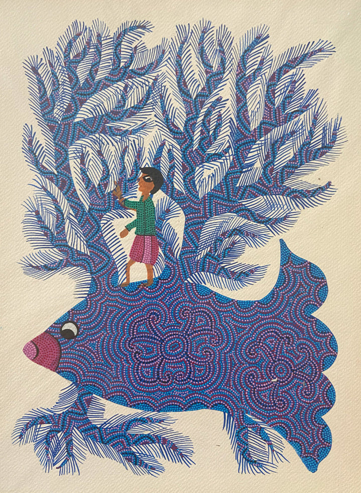 Symbiotic Serenity Bhil art by Geeta Bariya Thumbnail