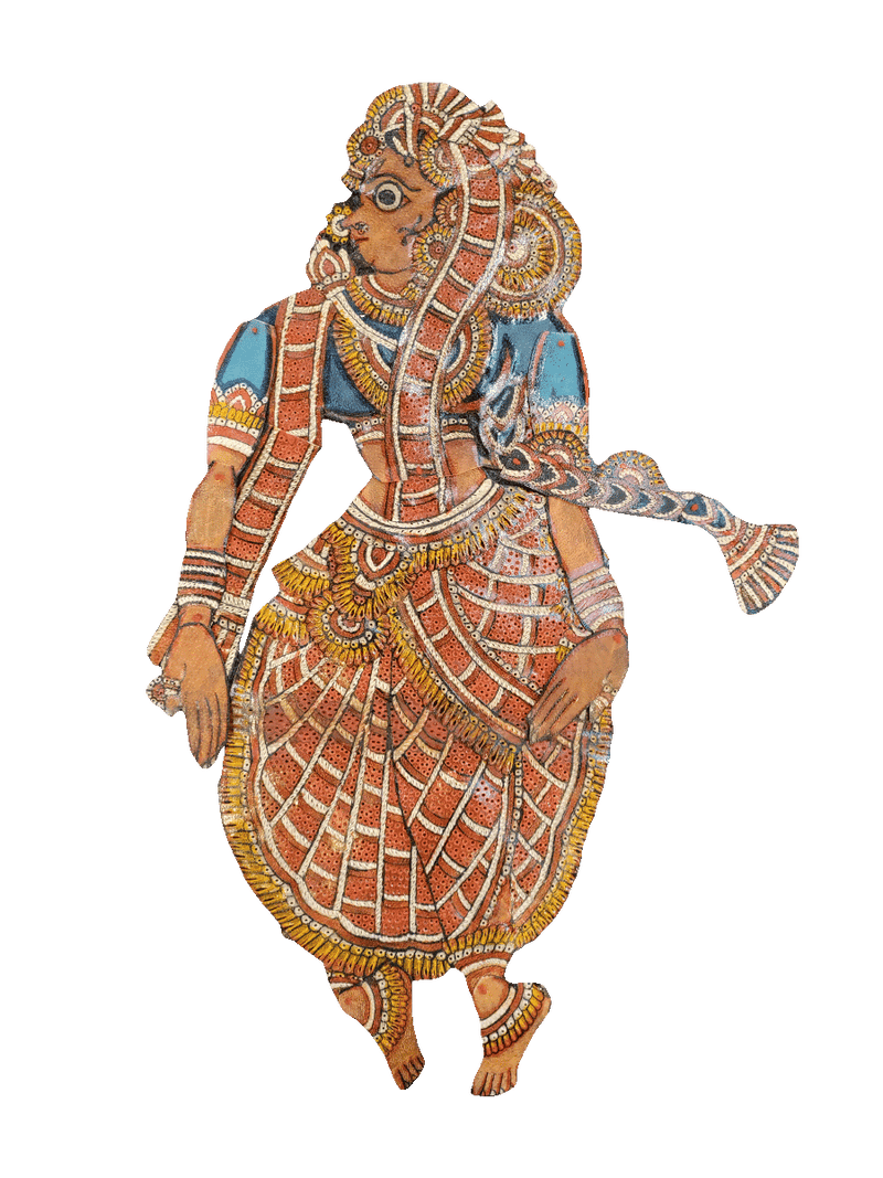 Buy Radha’s Leather Shadow Puppet by Sindhe Sriramulu