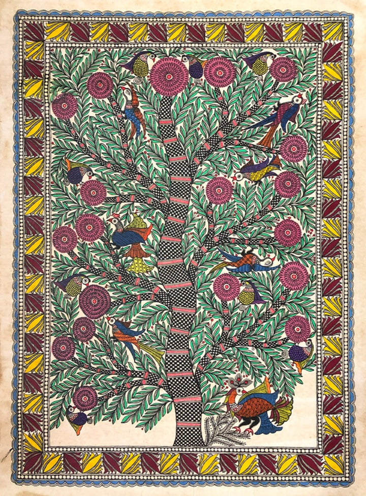 Symbolically Spiritual, Madhubani by Ambika devi Thumbnail