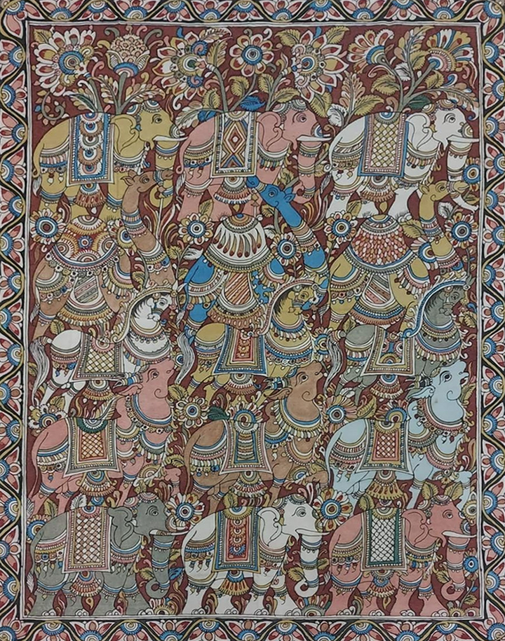 Symphony of Animals: Kalamkari painting by Sudheer Thumbnail