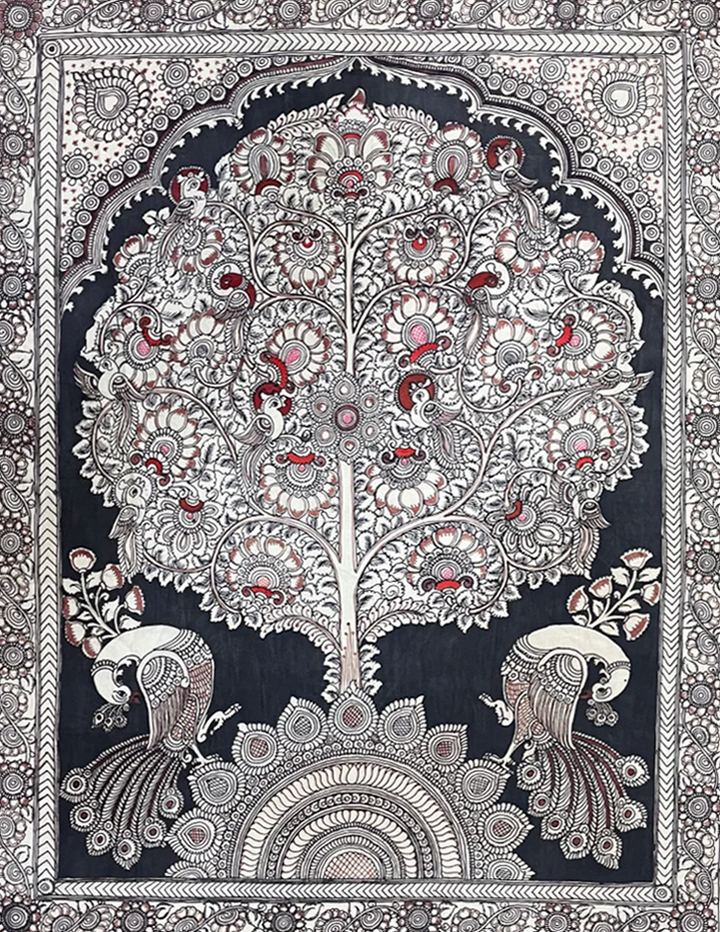 Symphony of Blooms:Kalamkari painting by Sudheer Thumbnail
