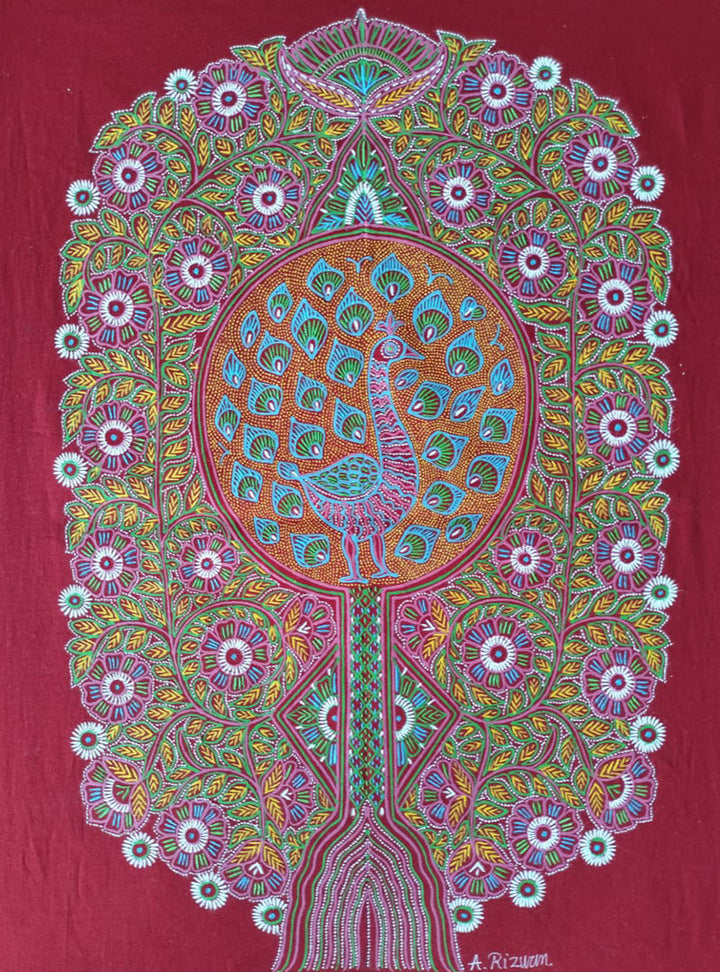 Symphony of Colors: Rogan Art of the Tree of Life's Beauty by Rizwan Khatri Thumbnail