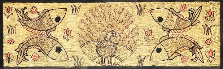 Symphony of Monochromic Grace: Harmonious Encounters Madhubani Painting by Ambika Devi Thumbnail