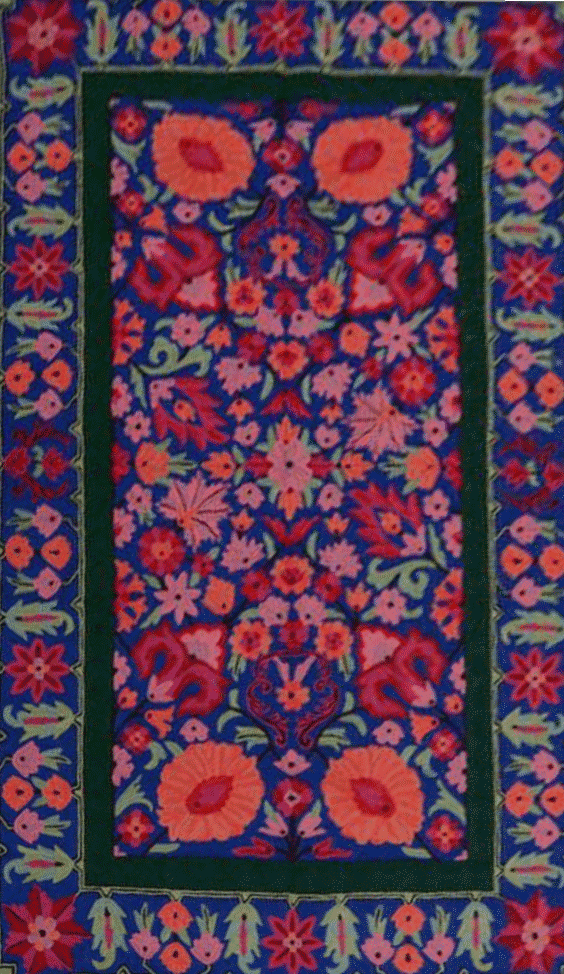 Symphony of flowers in Crewel Embroidery by Jahangir Ahmed Bhat Thumbnail