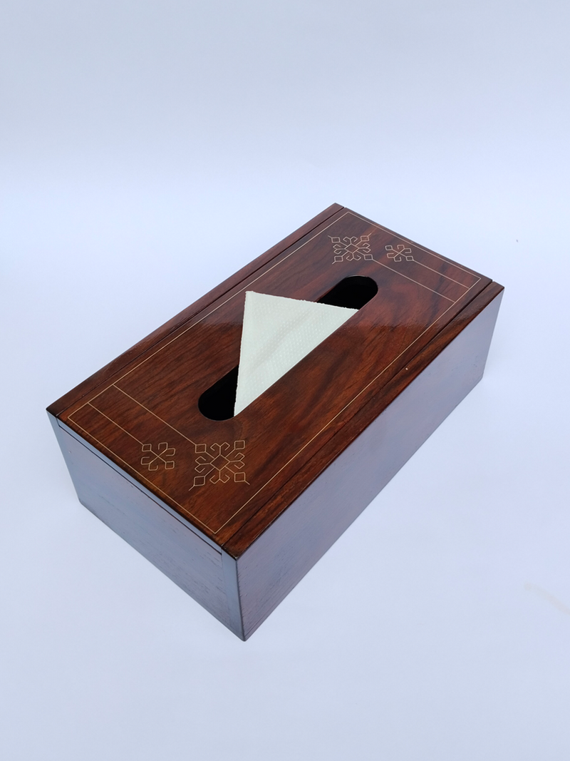 Shop Wooden Tissue Box: Tarkashi by Mohan Lal Sharma