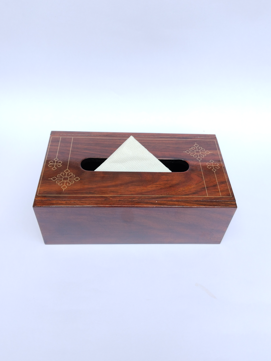 Buy Wooden Tissue Box: Tarkashi by Mohan Lal Sharma