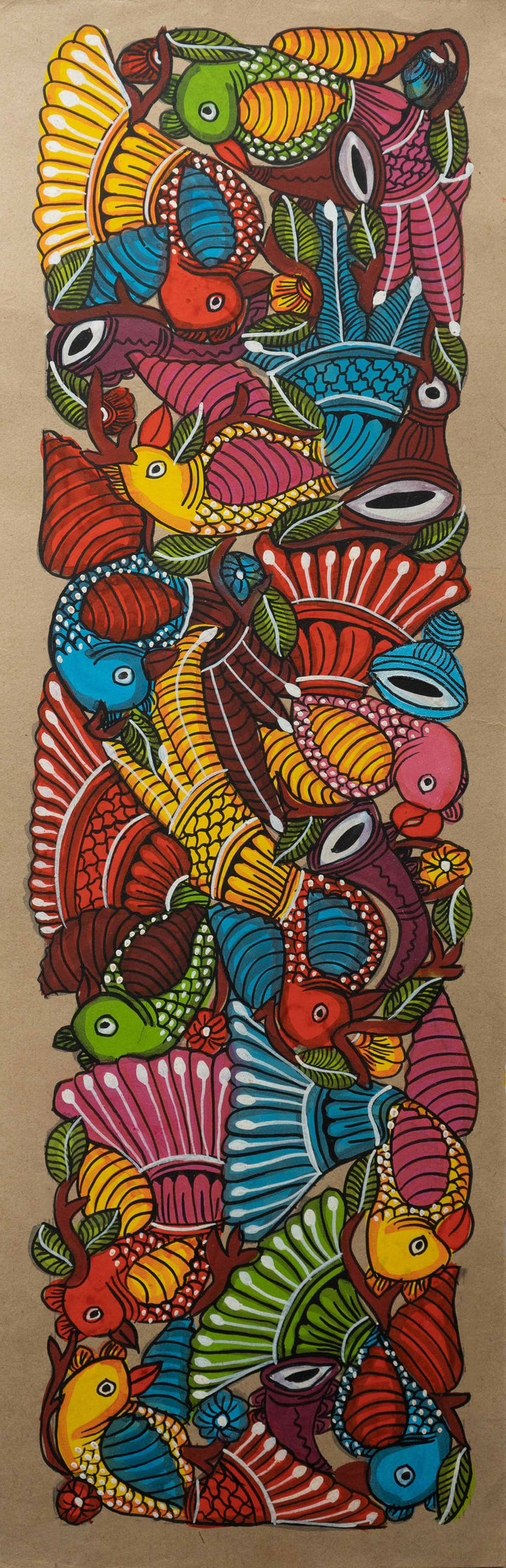 Symphonic Meet of Avians: Santhal Tribal Pattachitra by Manoranjan Chitrakar Thumbnail