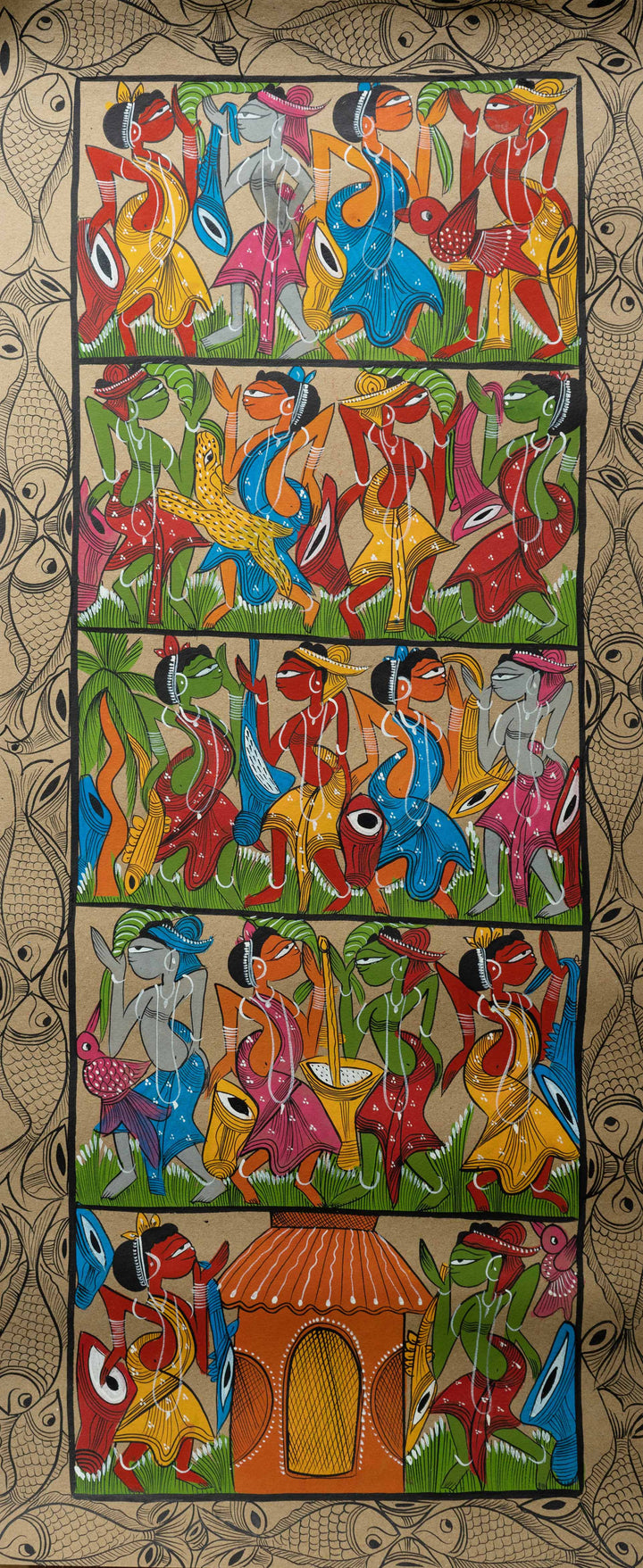 The Vibrancy of Tribal Festivals: Santhal Tribal Pattachitra by Manoranjan Chitrakar Thumbnail