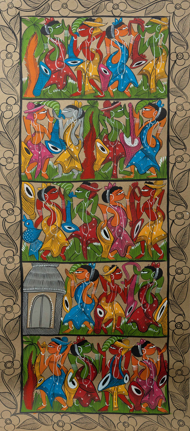 The Festive Vibes in Tribe: Santhal Tribal Pattachitra by Manoranjan Chitrakar Thumbnail