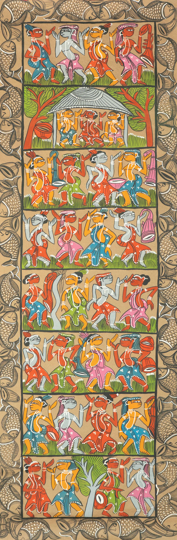 The Soulful Celebration: Santhal Tribal Pattachitra by Manoranjan Chitrakar Thumbnail