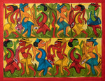 Illustration of tribal dance: Santhal-Tribal Pattachitra by Manoranjan Chitrakar