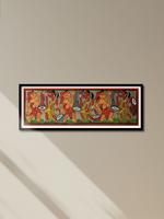 Celebration of Tribal Life: Santhal-Tribal Pattachitra Painting by Manoranjan Chitrakar for sale