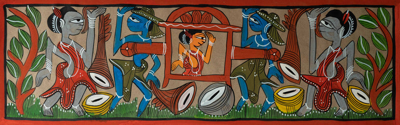 Shop The Palanquin Ceremony: Santhal-Tribal Pattachitra Painting