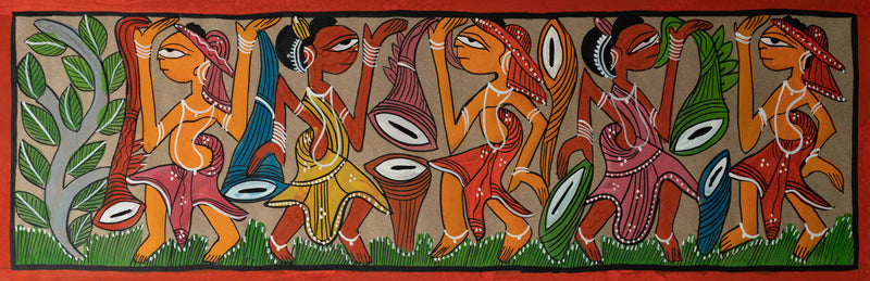 Buy Santhal-Tribal Pattachitra Painting by Manoranjan Chitrakar