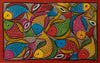 Buy Bright-hued fishes in Santhal-Tribal Pattachitra
