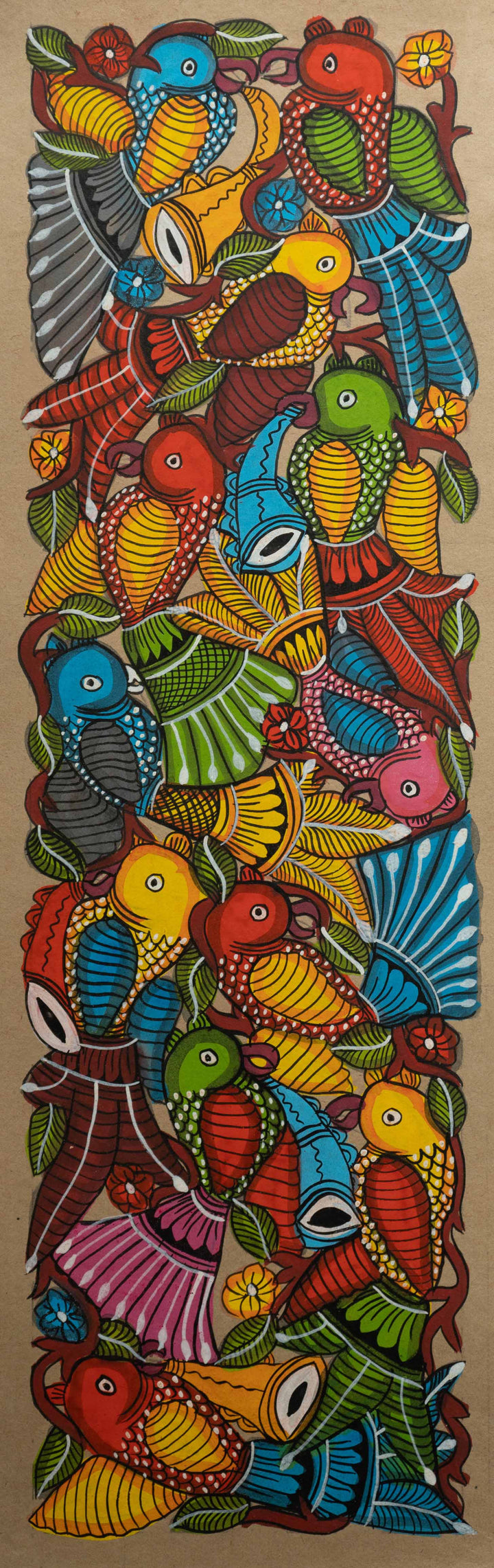 The Singing Nightingales: Santhal Tribal Pattachitra by Manoranjan Chitrakar Thumbnail