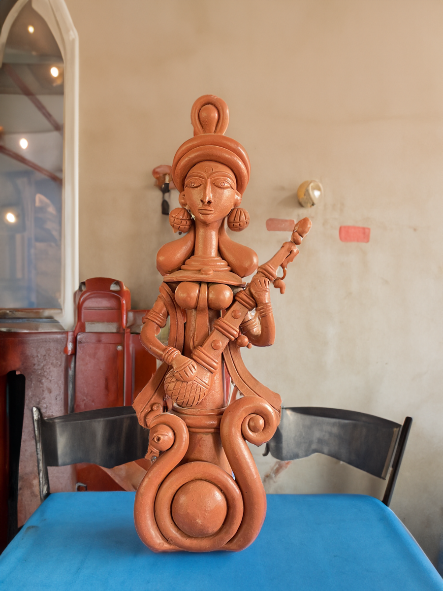 Shop Maa Saraswati in Terracotta by Ranjan Das