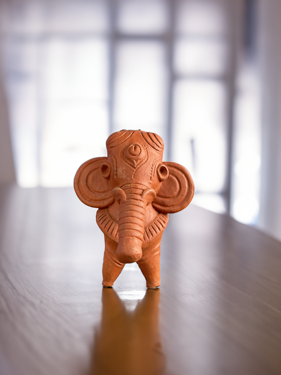 Shop Ornate Elephant in Terracotta by Ranjan Das
