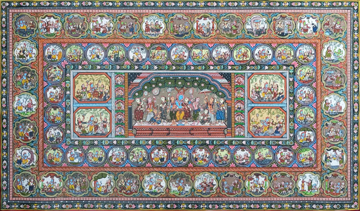 The Life of Krishna - Pattachitra Art by Purusottam Swain for Home Decor Thumbnail