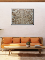 Tarpa Dance and village: Warli Painting by Anil Wangad