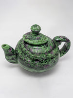 Tea Time Treasures: The Enchanting Ruby Zoisite Tea Kettle Carving by Prithvi Kumawat