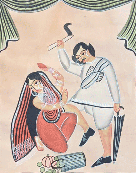 Tension of Tradition in Kalighat by Hasir Chitrakar Thumbnail