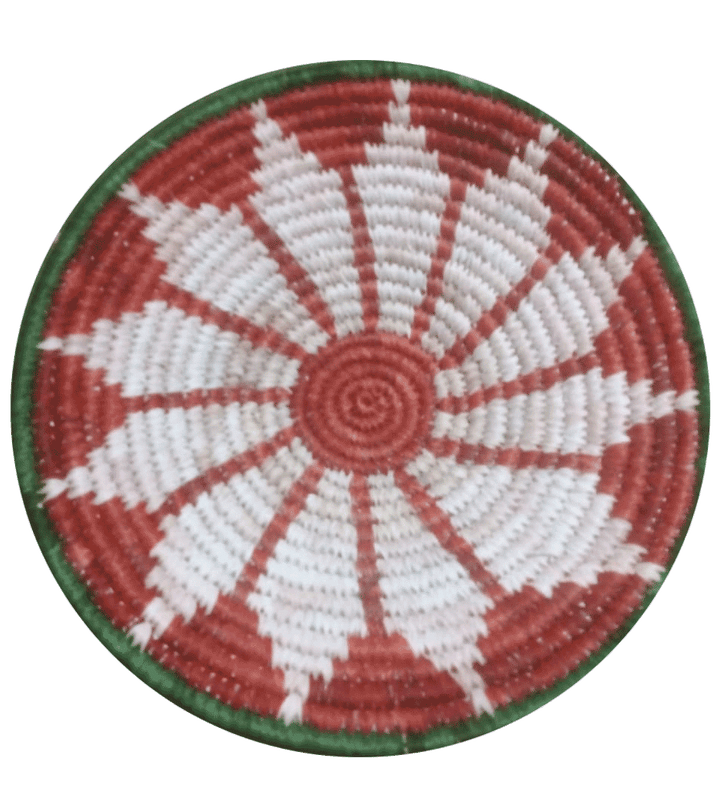 Terracotta sunburst wall plate in Sabai grass work by Dipali Mura Thumbnail