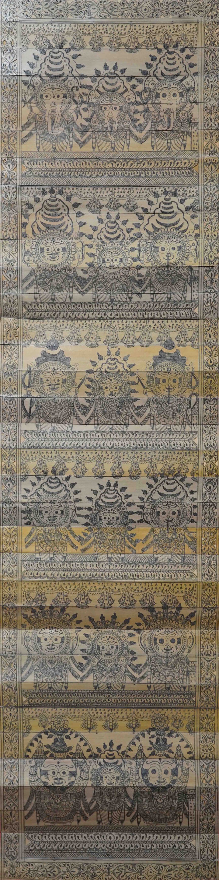 Thalapatra Divine Radiance: Jagannath Swaroop Showcase Talapatra painting by Apindra Swain Thumbnail