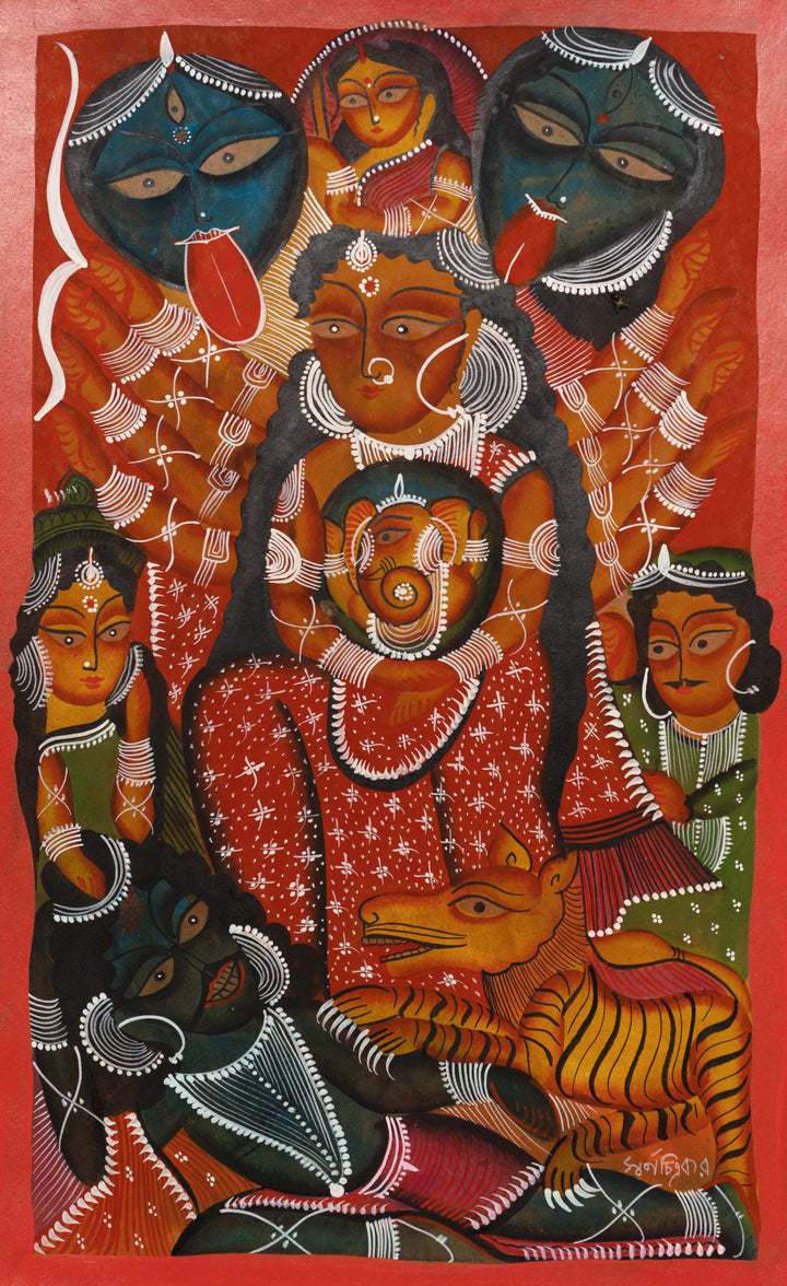 The Avatars of Parvati in Bengal Pattachitra by Swarna Chitrakar Thumbnail