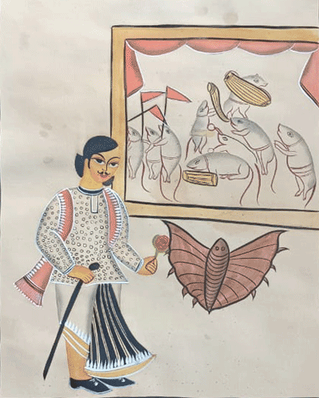 The Calcutta Babu in Kalighat by Hasir Chitrakar Thumbnail