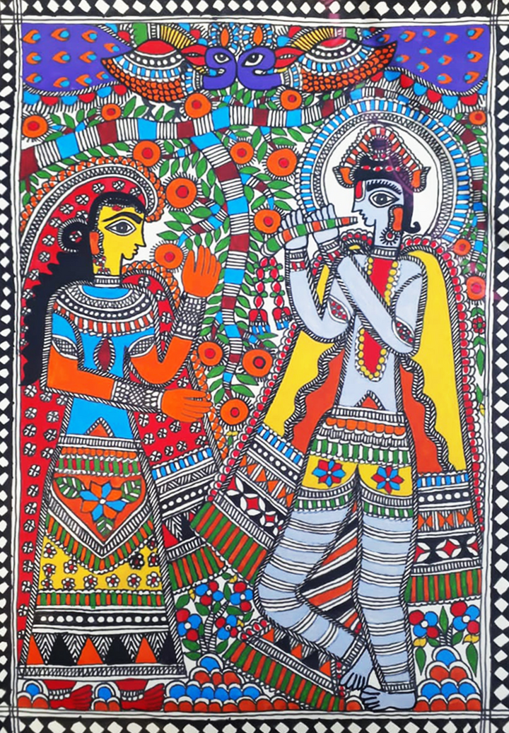 The Celestial Couple in Madhubani by Vibhuti Nath Thumbnail