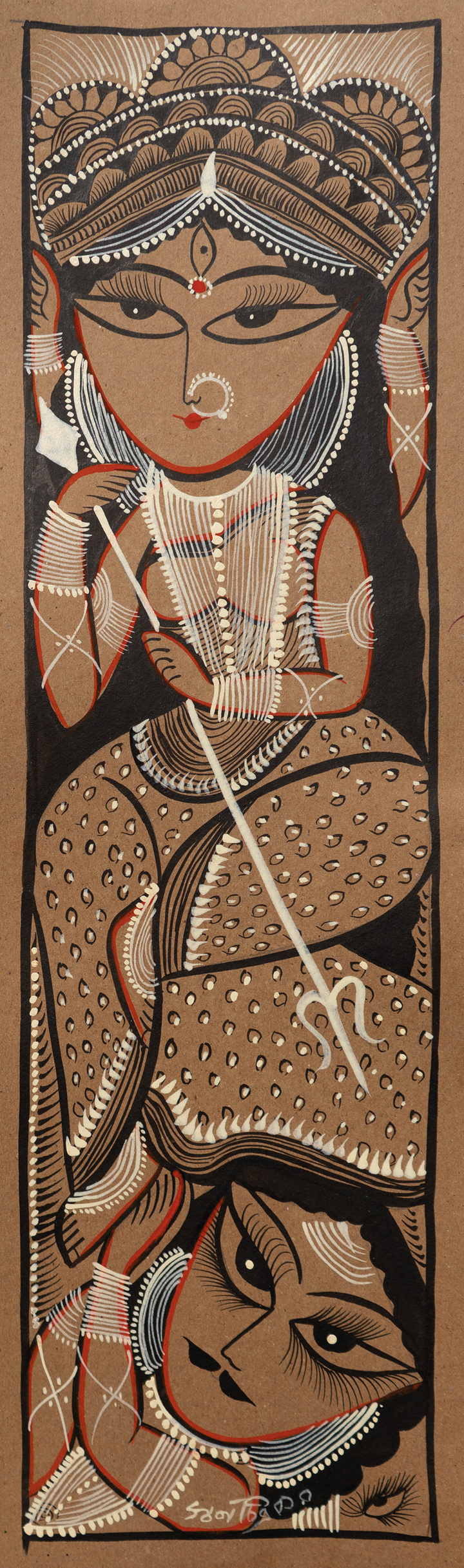 The Divine Maa Durga: Bengal Pattachitra by Swarna Chitrakar Thumbnail